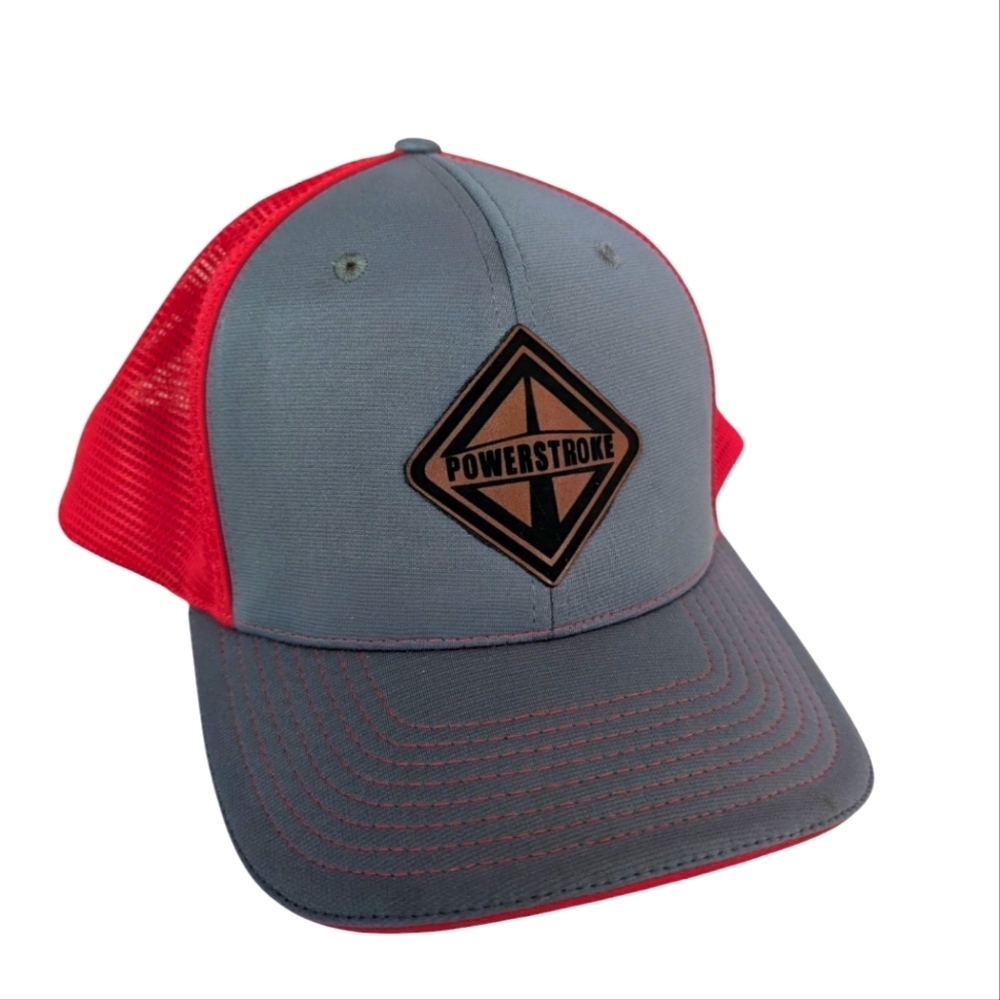 Trucker Hat, Powerstroke Leather Patch. Richardson 112